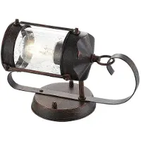 LINDBY utendørs vegglampe Farly, rustbrun, aluminium, 17 cm
