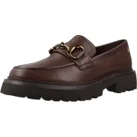 Carmela for woman. 16187202-MARRON Leather moccasins 161872 brown (38), Flat, None, Casual