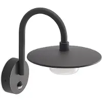 LUCANDE utendørs vegglampe Zamalino, 31 cm, antrasitt, sensor
