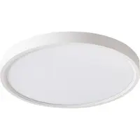 LINDBY Smart LED-taklampe Deika, Ø 30 cm, hvit, Tuya