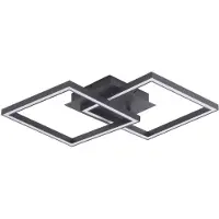 LUCANDE LED-taklampe Tjado, 67 cm lang, svart, metall
