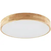 LINDBY taklampe Tanju, Ø60 cm, 5 lyskilder, kaoutchuktre, E27