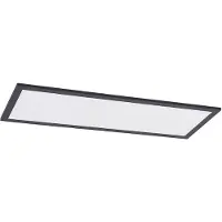 LINDBY LED-panel Nelios, 80 x 30 cm, 4 000K, svart, metall