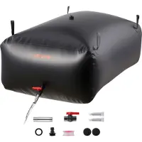 Vevor vannlagringsblære 142,7 gallon stor vannpose, bærbar og sammenleggbar mykvannsbeholder, lekkasjesikker og rivesikker PVC-nødvannstank for bobil og utendørs bruk