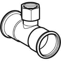 Geberit Geb. Mapress RF T-stk 108x3/4 - RF T-stk m/indv gevind d108mm Rp3/4 d1=108mm