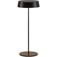 LUCANDE LED oppladbar bordlampe Tibia, svart, aluminium, USB, IP54
