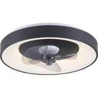 JUST LIGHT LED-takvifte Venika, svart CCT, med fjernkontroll, Ø 48,6 cm