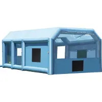 Vevor Oppblåsbar Lakkeringsboks, 7,2 x 4,5 x 3,2 m Oppblåsbar Sprøyteboks, med 950W + 750W Kraftige Blåsere og Luftfiltersystem, Bærbar Lakkeringsboks for Liten Lastebil, Stor Motorsykkel, Mellomstor