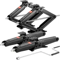 Vevor 6500 lbs saksjekker for bobiler, 4-23,4 tommer saksjekker for stabilisator og nivellering for bobiler, sett med 4, kraftig stabilisatorjekk med sveivhåndtak, sokkel og vater, ikke lett å bøye el
