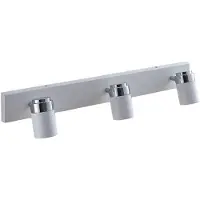 LINDBY spotlight Kardo, 3 lyskilder, hvit, metall, IP44