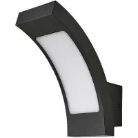 LUCANDE utendørs LED-vegglampe Juvia, 19 cm, antrasitt, IP54