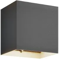 LUCANDE utendørs LED-vegglampe Evie, 14 cm, antrasitt, opp/ned