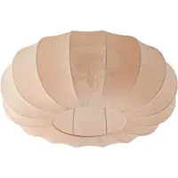 LINDBY taklampe Helin, beige, Ø 60 cm, tekstil, 3 x E27