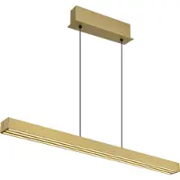 Globo LED-hengelampe Ethan, messingfarget, 150 cm, uttrekkbar