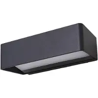 LUCANDE LED utendørs LED-vegglampe Midvig, mørkegrå, kantet, IP65