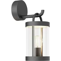 LUCANDE utendørs vegglampe Cassian, 36,5 cm, antrasitt, IP54, E27