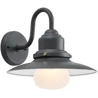 LINDBY utendørs vegglampe Roisin, antrasitt, metall, 31 cm