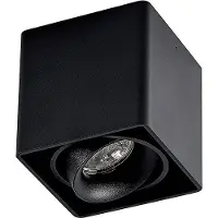 Arcchio Kubika downlight, 9 cm, svart, 1 lyskilde, metall