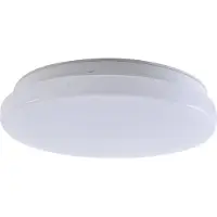 LINDBY LED utendørs taklampe, Kirkola, 3000 K, Ø 26 cm, hvit