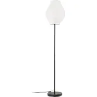 LUCANDE gulvlampe Tovina, tekstil, hvit, høyde 165 cm