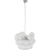 LUCANDE Hengelampe Diborah, klar, Ø 43 cm, glass, G9