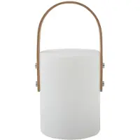 LINDBY LED-batteridrevet utendørs bordlampe Juria, hvit, CCT, IP44