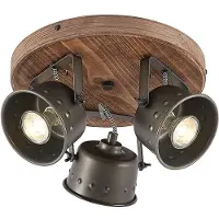 LINDBY downlight Rubinjo, Ø 31 cm, 3 lyskilder, tre, GU10