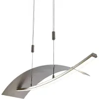 LUCANDE LED-hengelampe Marija, 91 cm, sølv, dimbar