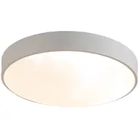 LINDBY LED-taklampe Simera, Ø 50 cm, hvit, metall