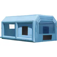 Vevor oppblåsbar lakkboks, 21 x 13,5 x 9,8 fot oppblåsbar sprøyteboks, med 1100 W kraftig blåser og luftfiltersystem, bærbar billakkeringsboks for mellomstore kjøretøy, stor møbelmaling
