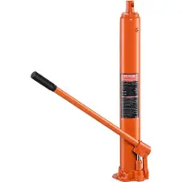 Vevor hydraulisk jekk med lang stempel, 4 tonns motorheisylinder med enkeltstempelpumpe og flat base, hydraulisk stempelsylinder for motorheiser, hydrauliske garasje-/verkstedkraner, mekanisk, gårdsbr