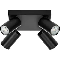 Osram takspot OCTAGON PLATE, svart, 4 lyskilder GU10-LED 927
