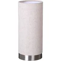 LINDBY bordlampe Ronja, høyde 26 cm, kremfarget, tekstil
