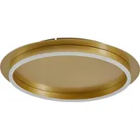 LINDBY LED-taklampe Kunis, gull, plast, Ø 46 cm
