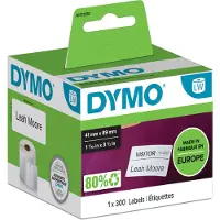 Dymo LW små navneskiltsetiketter, 41mm x 89mm, ruller med 300 stk.