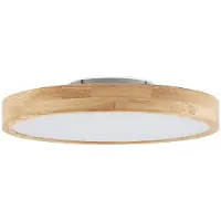 LINDBY LED-taklampe Lanira, Ø 50 cm, tre, fjernkontroll, CCT