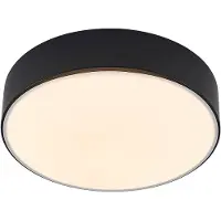 LINDBY LED-taklampe Simera, Ø 30 cm, svart, hvit