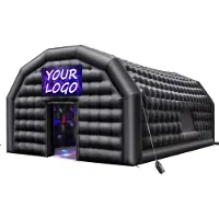 Vevor Oppblåsbar nattklubb, 9 x 6 x 4 m oppblåsbart partytelt med 1100W blåse og sandsekk, ventilert oppblåsbar nattklubb med 2 vinduer, luftkubehus for arrangement, bursdag, bryllupsfest