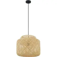 LINDBY Venora hengelampe, Ø 40 cm, ett nivå, bambus, E27
