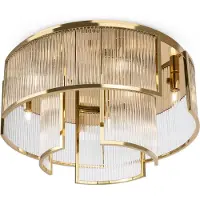 Maytoni taklampe Frame, gullfarget, glass, Ø 65 cm, E14