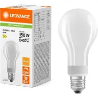 Ledvance PERFORMANCE - LED-filamentlyspære - mattslipt finish - E27 - 18 W (ekvivalent 150 W) - klasse D - varmt hvitt lys - 2700 K