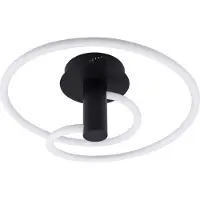 LUCANDE LED-taklampe Valenora, hvit/svart, PC, Ø 49cm