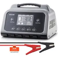 Vevor Smart Batterilader, 20A, 6V 12V 24V Litium LiFePO4 Blysyre (Gel/AGM) Bilbatterilader, med LCD-skjerm, vedlikeholdslader for vedlikehold av sulfat, for bil, båt, motorsykkel, gressklippere