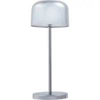 LUCANDE LED-bordlampe med batteri, Quill, krom, CCT, dimbar