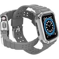 Hurtel Protect-armbånd for Apple-klokke 38/40/41 mm pansret kassearmbånd - grå, sølv