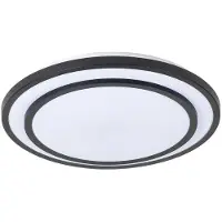 LINDBY LED-taklampe Essina, svart, metall, CCT, dimbar.