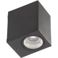 LUCANDE utendørs LED-vegglampe Tavi, antrasitt, 9,5 cm, IP54