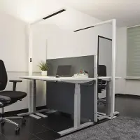 Arcchio LED-gulvlampe til kontor Jolinda, hvit, metall, sensor