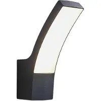 LINDBY utendørs LED-vegglampe Ilvita, antrasitt, metall, IP54