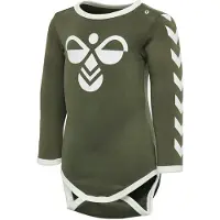Hummel Body I/e - hmlFlipper - Armygrønn - - 1½ år (86) - Langermet Body
